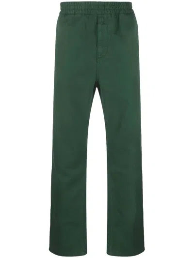 Carhartt Wip Trousers In Duck Green Garment Dyed