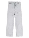 Carhartt Straight Trousers With Pockets And Belt Loops In Gray