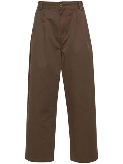 Carhartt Wip Trousers In Liberica Stone Washed