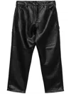 Carhartt Wip Trousers Single Knee In Vegan Leather In Black
