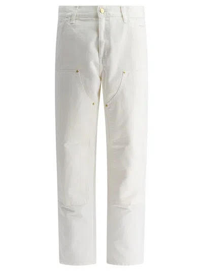 Carhartt Wip Trousers In White