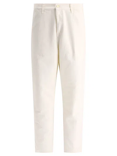 Carhartt Wip Trousers In White