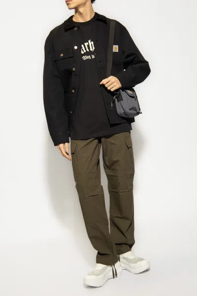 Carhartt Wip Trousers With Logo In Green
