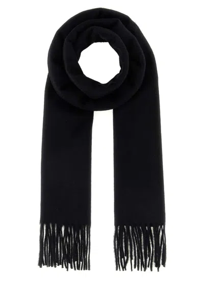 Carhartt Wip Unisex Black Wool Clan Scarf 168 Cm X 30 Cm