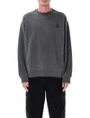 Carhartt Black Logo Crewneck Sweatshirt In Gray