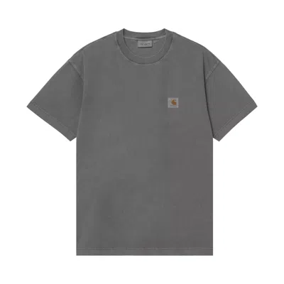 Pre-owned Carhartt Wip Vista T-shirt 'black Garment Dyed' | Men's Size M