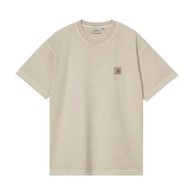 Pre-owned Carhartt Wip Vista T-shirt 'fleur De Sel (garment Dyed)' | Tan | Men's Size Xl In Brown