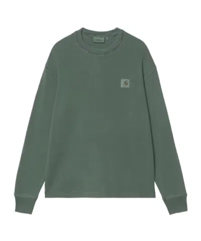 Carhartt Wip Vista Waffle Long Sleeve T-shirt In Green