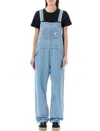 Carhartt Straight Bib Overall In Denim Blue In Blue Stone Bleach