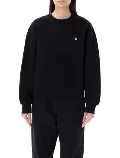 Carhartt Embroidered-logo Cotton Sweatshirt In Black