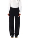 Carhartt Straight Leg Pants With Belt Loops And Pockets In Black Stone Was