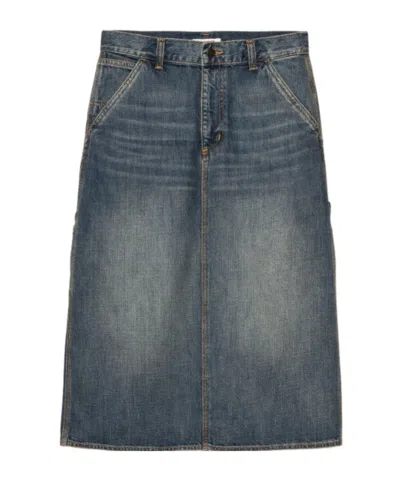 Carhartt Wip W' Single Knee Denim Skirt In Blue