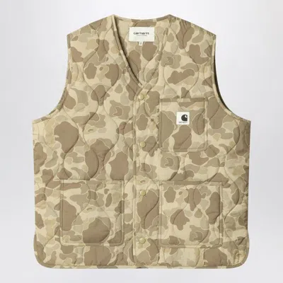CARHARTT CARHARTT WIP  W SKYLER VEST CAMO DUCK DESERT