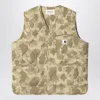Carhartt Quilted Sleeveless Vest Camouflage Pattern In Neutral