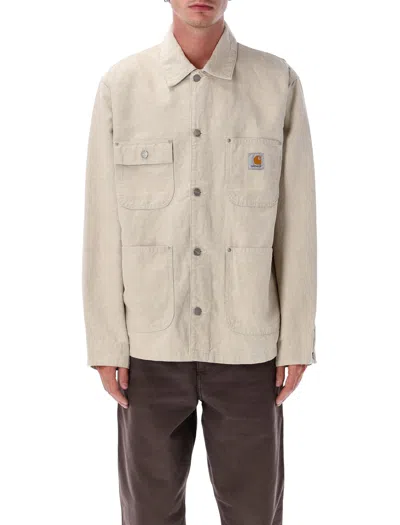 Carhartt Wip Walter Cotton-linen Chore Coat In Brown