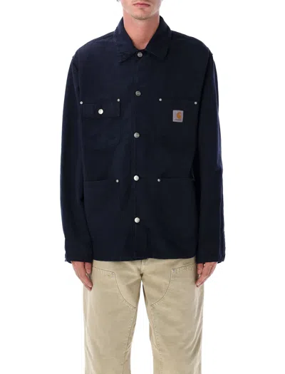 Carhartt Wip Walter Cotton-linen Chore Coat In Black