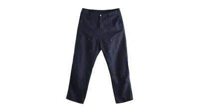 Pre-owned Carhartt Wip Walter Double Knee Pant In Navy Blue