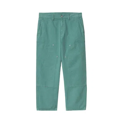 Pre-owned Carhartt Wip Walter Double Knee Pant 'saguardo' | Teal | Men's Size L In Blue