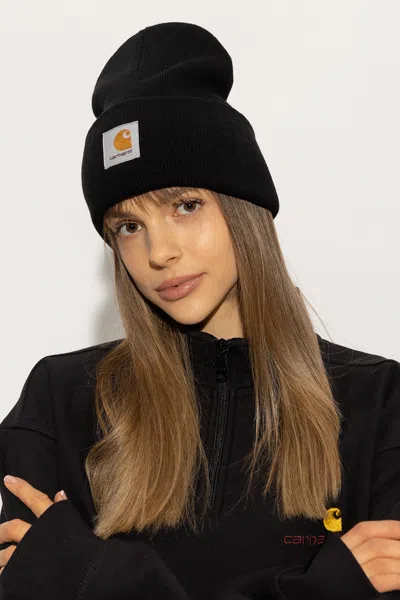 Carhartt Wip ‘watch' Beanie With Logo In Black