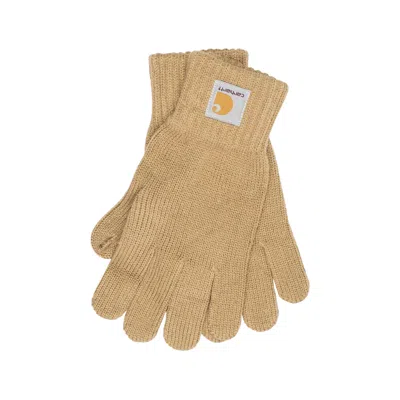 Pre-owned Carhartt Wip Watch Gloves 'peanut' | Brown | Men's Size S/m