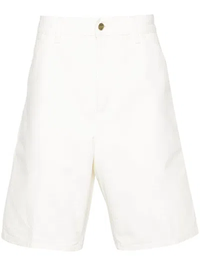 Carhartt Wip White Cotton Single Knee Short