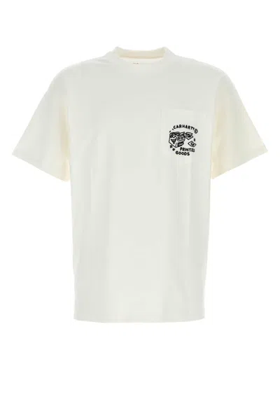 Carhartt Wip White Cotton S/s Fragment Pocket T-shirt