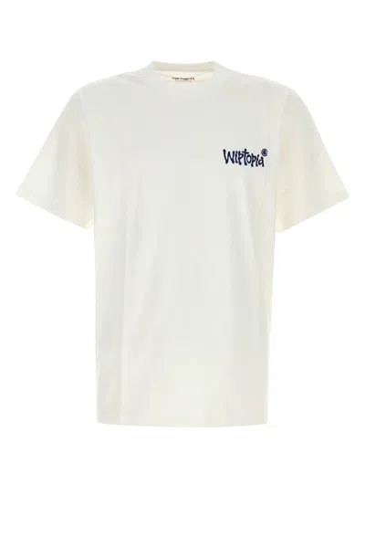 CARHARTT CARHARTT WIP WHITE COTTON S/S WIPTOPIA SCRIPT T-SHIRT