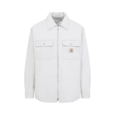 Carhartt Wip White Mercer Cotton Jacket In Blue