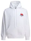 Carhartt Hooded Graphic Print Sweater With Front Pocket In White