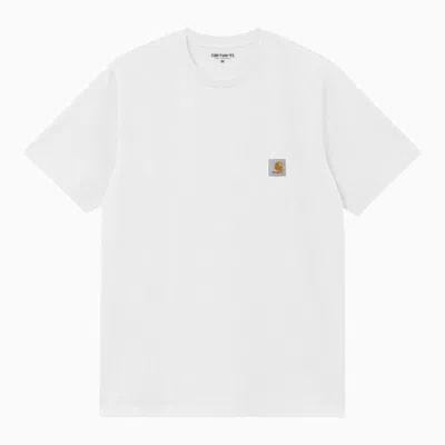Carhartt Wip T Shirt Pocket Bianca