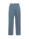 Carhartt Logo-patch Cargo-pocket Jeans In Blue