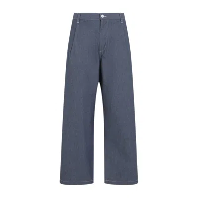 Carhartt Blake Pants With Front Dart And Loose Tapered Fit In Blue