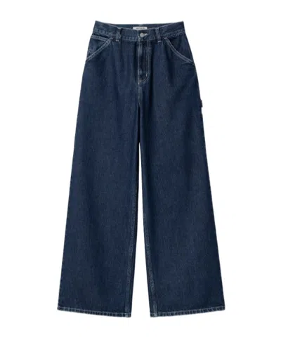 Carhartt Wip Wide-leg Work Jeans In Blue