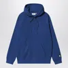 Carhartt Work In Progress Chase Fleece Hoodie In Blue