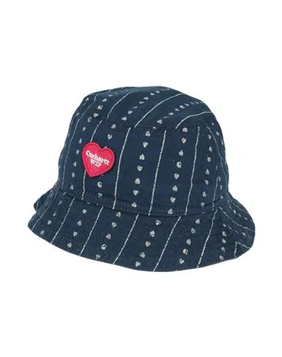 Carhartt Wip Woman Hat Navy Size M/l Cotton In Purple