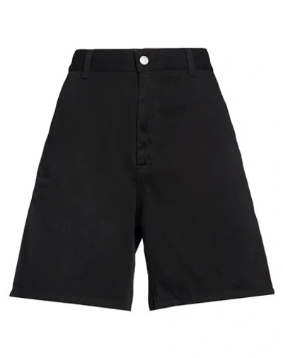 Carhartt Wip Woman Shorts & Bermuda Shorts Black Size 28 Cotton
