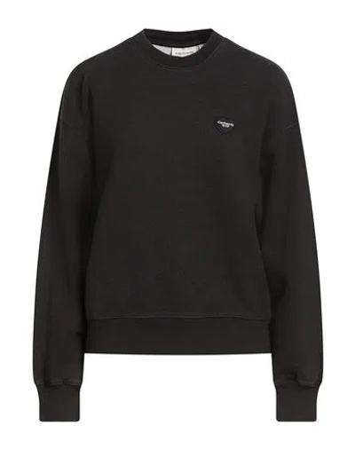 Carhartt Wip Woman Sweatshirt Black Size S Cotton, Elastane