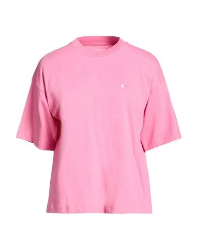 Carhartt Wip Woman T-shirt Pink Size S Cotton