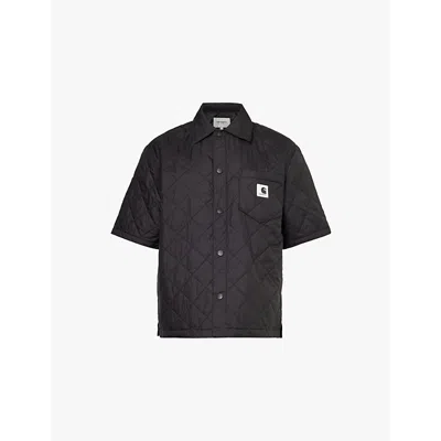 Carhartt Wip Womens Black Lauren Quilted Relaxed-fit Woven Shirt