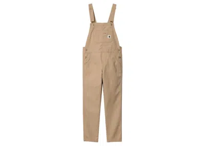 Pre-owned Carhartt Wip Women's Hudson Bib Overall In Dusty Hamilton Brown