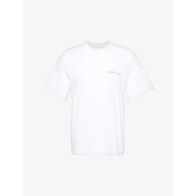 Carhartt Wip Women's White Work & Play Graphic-print Cotton-jersey T-shirt