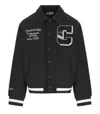 Carhartt Wip World Class Black Varsity Jacket In Gray