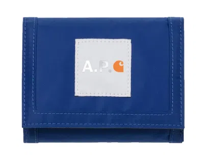 Pre-owned Carhartt Wip X Apc Shawn Wallet In Indigo