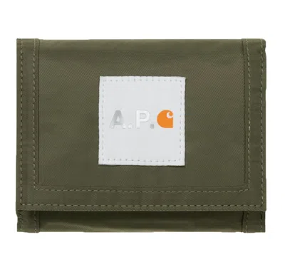 Pre-owned Carhartt Wip X Apc Shawn Wallet In Khaki