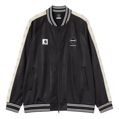 Carhartt X F.c.real Bristol Varsity Jacket In Black