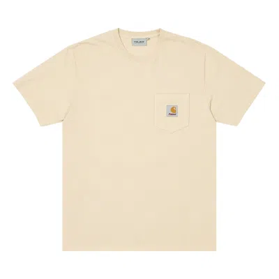 Pre-owned Carhartt Wip X Palace Short-sleeve Pocket T-shirt 'palace Wax' In Tan