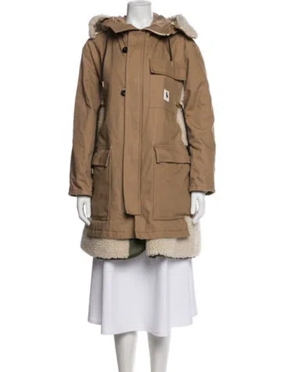 Pre-owned Carhartt Wip X Sacai Utility Jacket In Brown