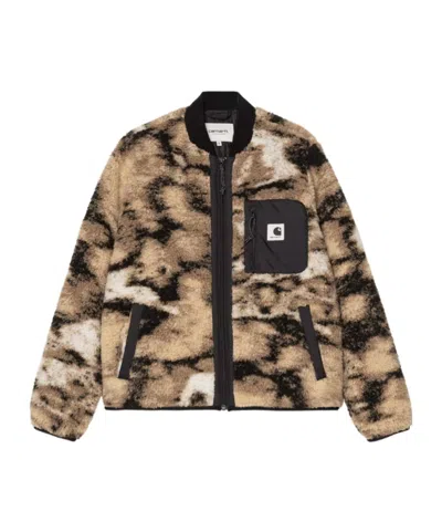 Carhartt Wip Zip-up Janet Fleece Jacket In Brown