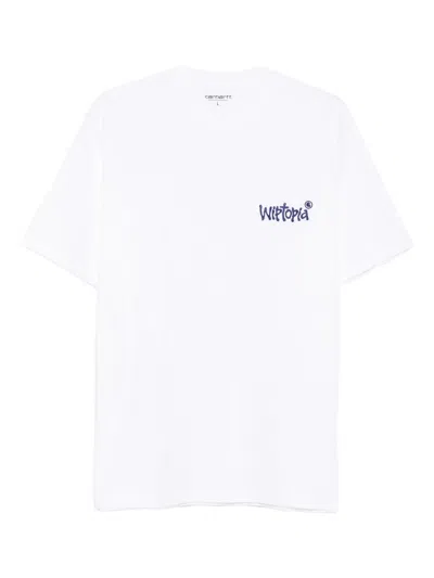Carhartt Wiptopia Script T-shirt In White