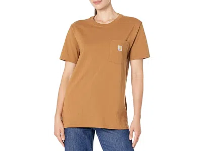Carhartt Wk87 Workwear Pocket Short Sleeve T-shirt In Brown